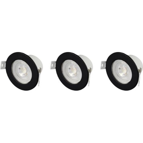 Sygonix SY-6418012 Luminaire à LED encastrable jeu de 3 LED LED 5.5 W noir A707783 (1/5)