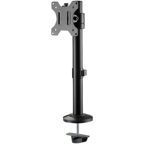 Support de colonne inclinable pour écran 15-32" DA90397 – Charge max 8 kg – VESA 75/100 – Rotation 360° – Aluminium noir mat – Digitus (1/5)