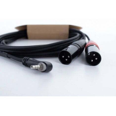 Cordial EY 1,5 WRMM XLR Adaptateur Y [1x Jack mâle 3.5 mm - 2x XLR mâle 3 pôles] 1.50 m noir (1/4)