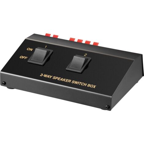 Goobay 60928 2 ports Commutateur pour haut-parleur commutable individuellement