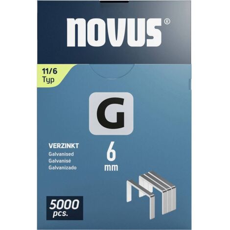 Novus Tools 042-0765 Agrafes fil plat Type 11 5000 pc(s) Dimensions (L x l) 6 mm x 10.6 mm (1/2)