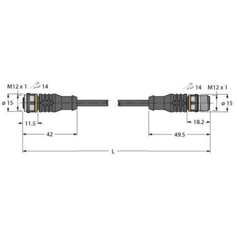 Turck 6630917 Connecteur confectionné pour capteurs/actionneurs 0.60 m Nombre de pôles: 4 10 pc(s) (1/2)