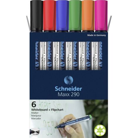 Schneider Schreibgeräte Whiteboard-Marker Maxx 290 6er Set sortiert, 5+1 Aktion 129096 Marqueur tableau blanc 6 pc(s) Y638293