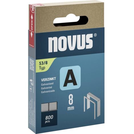 Novus Tools 042-0777 Agrafes fil fin Type 53 800 pc(s) Dimensions (L x l) 8 mm x 11.3 mm (1/2)
