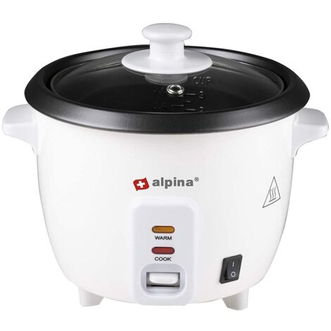Alpina Switzerland 871125218115 Cuiseur à riz blanc voyant lumineux, avec verre doseur, sans BPA (1/5)