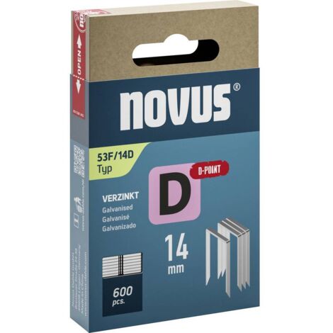 Novus Tools 042-0793 Agrafes fil plat Type 53F 600 pc(s) Dimensions (L x l) 14 mm x 11.3 mm (1/3)