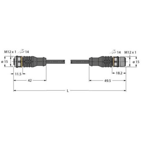 Turck 6630918 Connecteur confectionné pour capteurs/actionneurs 1 m Nombre de pôles: 4 10 pc(s) (1/3)