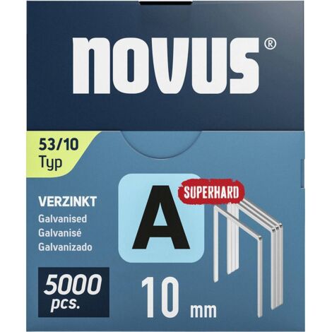 Novus Tools 042-0763 Agrafes fil fin Type 53 5000 pc(s) Dimensions (L x l) 10 mm x 11.3 mm