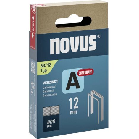 Novus Tools 042-0780 Agrafes fil fin Type 53 800 pc(s) Dimensions (L x l) 12 mm x 11.3 mm (1/2)