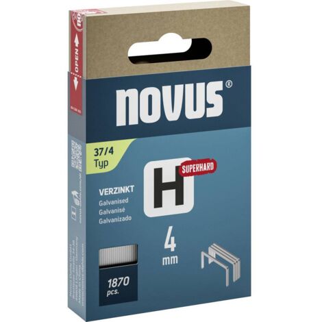 Novus Tools 042-0783 Agrafes fil fin Type 37 1870 pc(s) Dimensions (L x l) 4 mm x 10.6 mm (1/2)