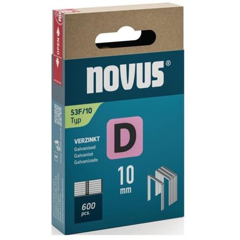 Novus Tools 042-0790 Agrafes fil plat Type 53F 600 pc(s) Dimensions (L x l) 10 mm x 11.3 mm (1/2)