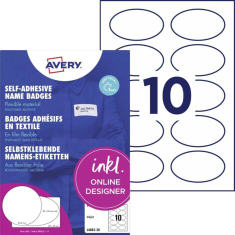 Avery-Zweckform J4882-20 Porte-badge (l x H) 85 mm x 50 mm 200 pc(s) (1/4)