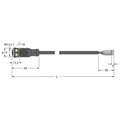 Turck 6625505 Câble de raccordement 10 m Nombre de pôles: 4 1 pc(s) (1/3)