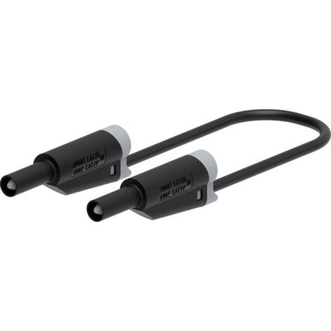 Electro PJP 2714-IEC-CD1-25N Cordon de mesure enfichable 4 mm, banane mâle 25 cm noir 1 pc(s) (1/2)