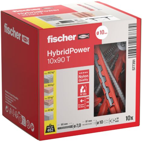 Fischer 577391 HybridPower Set de chevilles 90 mm 10 pc(s) W246323