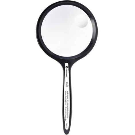TOOLCRAFT TO-8976465 Loupe à main Grossissement: 2 x, 4 x Lentille: (Ø) 63.5 mm noir R059332 (1/3)