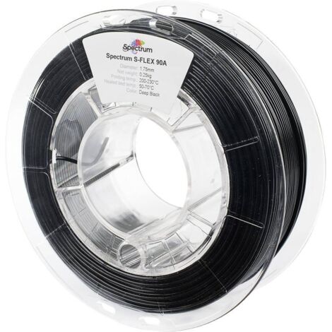Spectrum Filaments 80262 S-Flex 90A Filament TPU flexible 1.75 mm 250 g noir profond, noir 1 pc(s) A983573 (1/4)