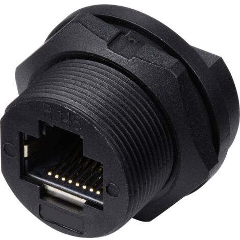 TRU COMPONENTS TC-E13T-FR6-PPF Prise RJ45 pour montage arrière sur ci IP67 (avec filetage) TC-13543664 Nombre de pôles (1/3)