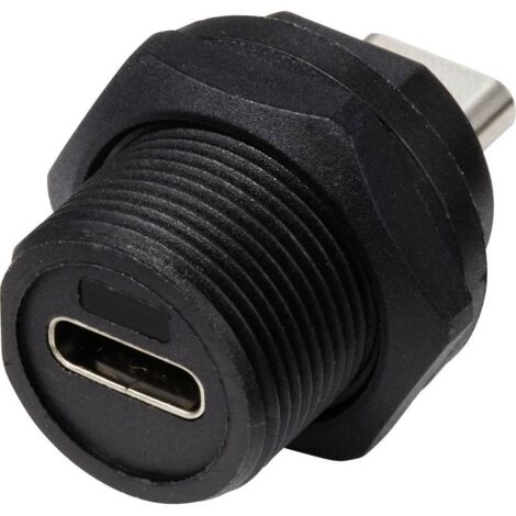 Prise USB-C® 3.0 sur prise IP67 (filetage) TC-E10T-FT3-PRF TC-13543608 TRU COMPONENTS Contenu: 1 pc(s) (1/3)