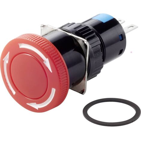 TRU COMPONENTS TC-LAS1-AY-11TS Arrêt d'urgence 250 V/AC 3 A 1 NF (R), 1 NO (T) IP40 1 pc(s) C428761 (1/3)
