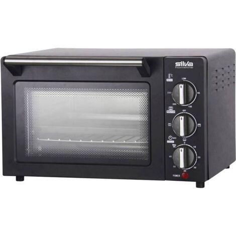 Silva Homeline Mini Four MB 9500 – 9L, 100-230°C, Plaque Cuisson, Grille, Pince – 650W, Idéal Petit Appartement Ou Camping