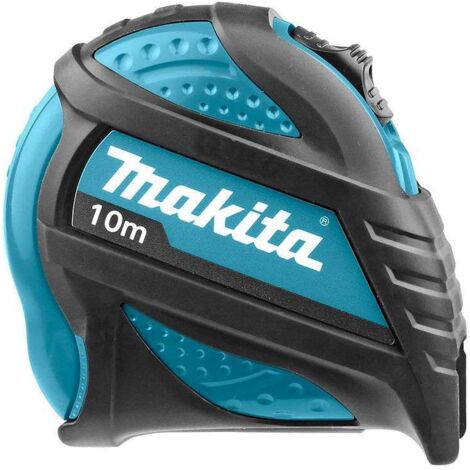 Makita – Mètre déroulant 10 mètres B57168 – Ruban haute résistance avec crochet magnétique – Largeur 25 mm pour lecture recto-verso