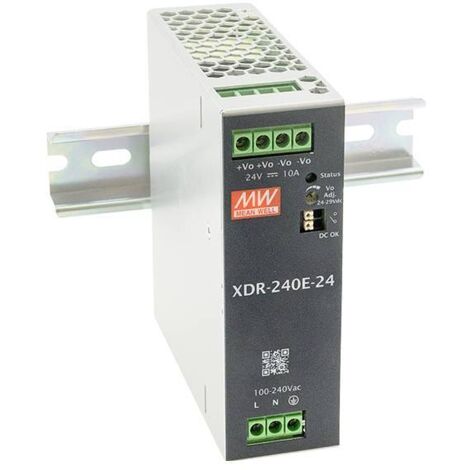 MW Mean Well XDR-240E-24 Alimentation rail DIN 24 V 10 A 240 W Contenu 1 pc(s) W295993