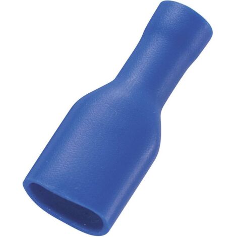 COSSE CLIP 2.8 MM X 0.5 MM TRU COMPONENTS FDFD2-110(5) 180 ° ENTIÈREMENT ISOLÉ BLEU 50 PC(S) 1572192 (1/2)