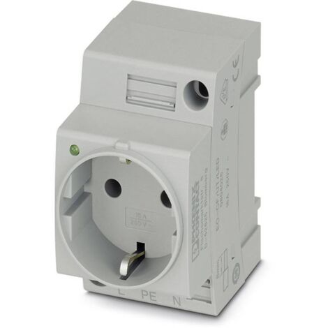 Prise 2P+T modulaire Phoenix Contact EO-CF/UT/LED gris (L x l) 60 mm x 45 mm (1/2)