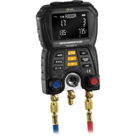 PCE Instruments PCE-HVAC 10 Appareil de mesure de différence pression, température -1 - 60 bar avec fonction thermométrique, capteur externe Y518613