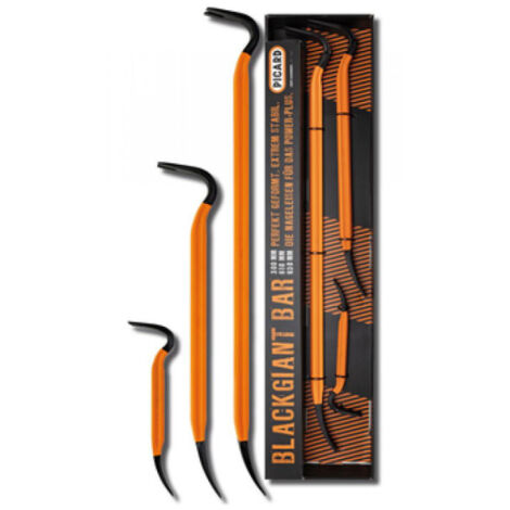 Picard – Pince à décoffrer pour béton armé – Lot de 3 outils 310/610/930mm – Acier allié trempé – 4690999