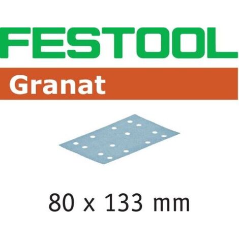 Festool – Bandes abrasives StickFix 80x133 mm P80 – Lot de 50 pièces – Pour ponçage laques modernes et plastiques – Durabilité Granat