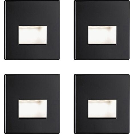 Paulmann 41308 Edge Applique à LED encastrable jeu de 4 LED LED noir (mat) Y645663