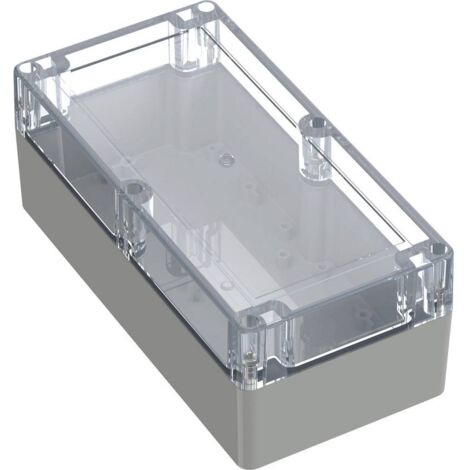 TRU COMPONENTS 6U07201008139 TC-13865156 Boîtier industriel 200 x 100 x 75 Polycarbonate gris clair, transparent 1 pc(s (1/2)