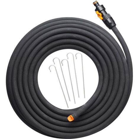 Fiskars – Tuyau micro-poreux 15 m – Raccords 13 mm (1/2') et 15 mm (5/8') – Arrosage direct racines – Réduction consommation eau jusqu'à 70% - W421903 (1/5)