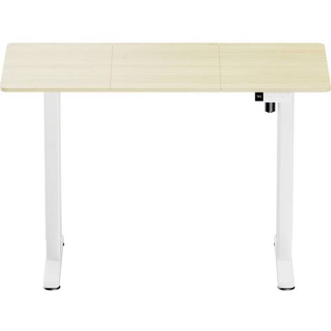 Bureau assis/debout SpeaKa Professional SP-13497420 Plage d'altitude: 72 à 1.2 m (l x P) 120 cm x 60 cm blanc, bois (cl (1/4)