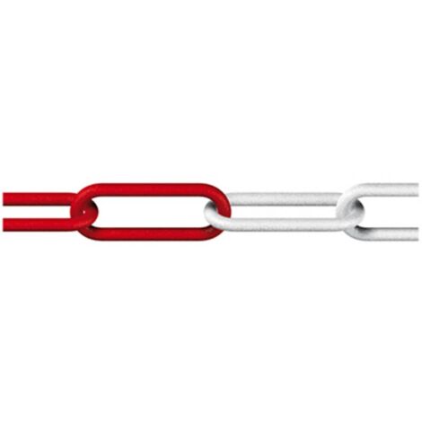 dörner + helmer 138101 Chaîne de signalisation rouge, blanc plastique 50 m (1/3)