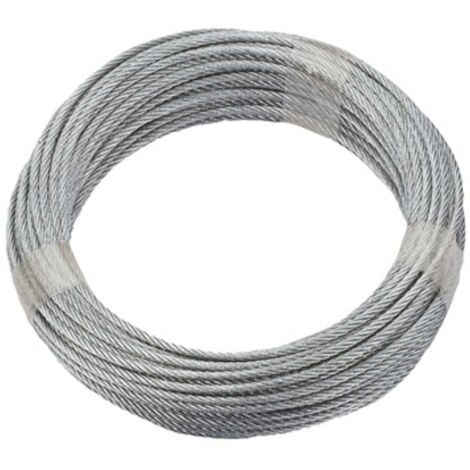 Corde en acier étamé par galvanisation dörner + helmer 190381 (Ø x L) 3 mm x 20 m gris (1/2)