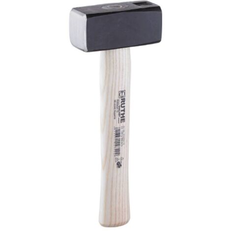 Pot de tailleur de pierre carré DIN 6475 avec manche en bois de frêne, 1500g  Ruthe 3015030119 (1/2)