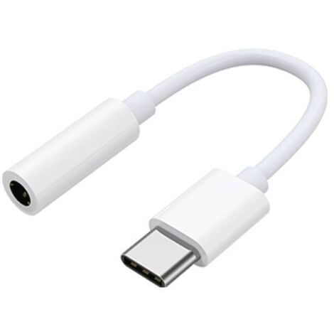 Adaptateur Samsung GP-TGU023AEAWW Jack / USB-C® audio [1x Jack femelle 3.5 mm - 1x USB-C®] blanc W857353
