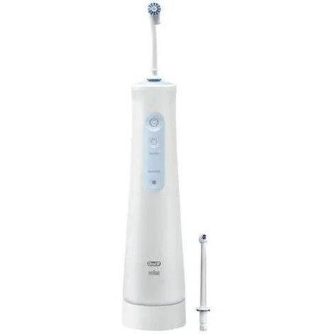 Hydropulseur Oral-b - Technologie Oxyjet - 2 Intensités Et 2 Jets - Blanc Bleu - Braun