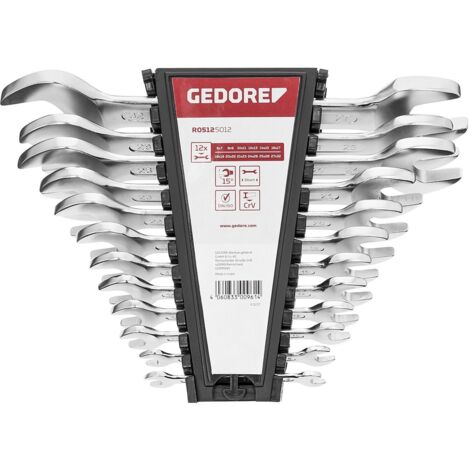 Gedore RED 3300961 R05125012 Jeu de clés plates doubles 12 pièces Ouverture de clé (métrique) 6 - 9 mm