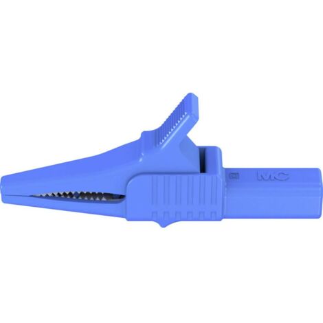 Stäubli XKK-1001 Pince crocodile de sécurité CAT II bleu