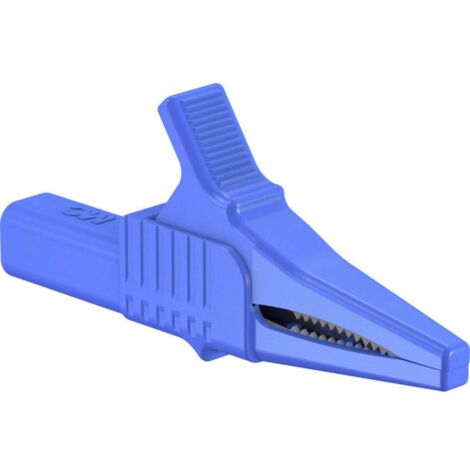 Stäubli XKK-1001 Pince crocodile de sécurité CAT II bleu