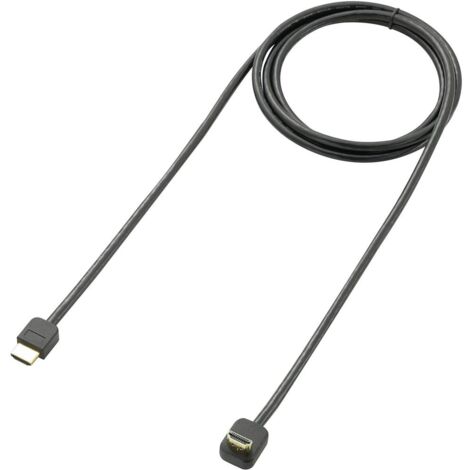 Câble de raccordement SpeaKa Professional HDMI Fiche mâle HDMI-A, Fiche mâle HDMI-A 0.30 m noir SP-7870508 4K UHD, cana