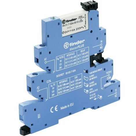 Interface modulaire à relais MasterPLUS N/A coupure 250 V/AC 6 A Finder 39.31.3.230.0060 A943341 (1/2)