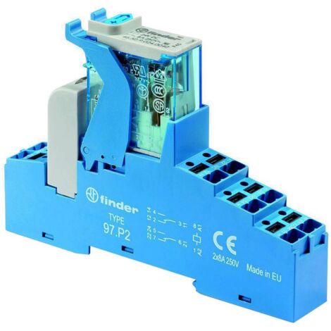 Finder 4C.P2.9.012.0050 Élément porte à LED Tension nominale: 12 V/DC Courant de commutation (max.): 8 A 2 inverseurs ( (1/2)