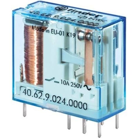 Relais pour circuits imprimés Finder 40.62.9.012.0000 12 V/DC 10 A 2 inverseurs (RT) 1 pc(s) R428521 (1/5)