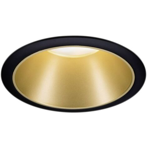 Paulmann Licht – Spot encastrable LED 6 W 93403 – Noir et or – Éclairage blanc chaud 2700 K – Dimmable – IP44 pour salle de bain et bureau