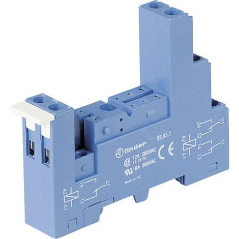 Support relais Finder série 40/44 – Compatible relais 40.52, 40.61, 44.62 – Dimensions 78.6 x 15.8 x 60.9 mm – Connexion à vis (1/3)